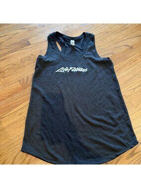 LIFE FITNESS WOMENS BLACK ATHLETIC TANK SMALL